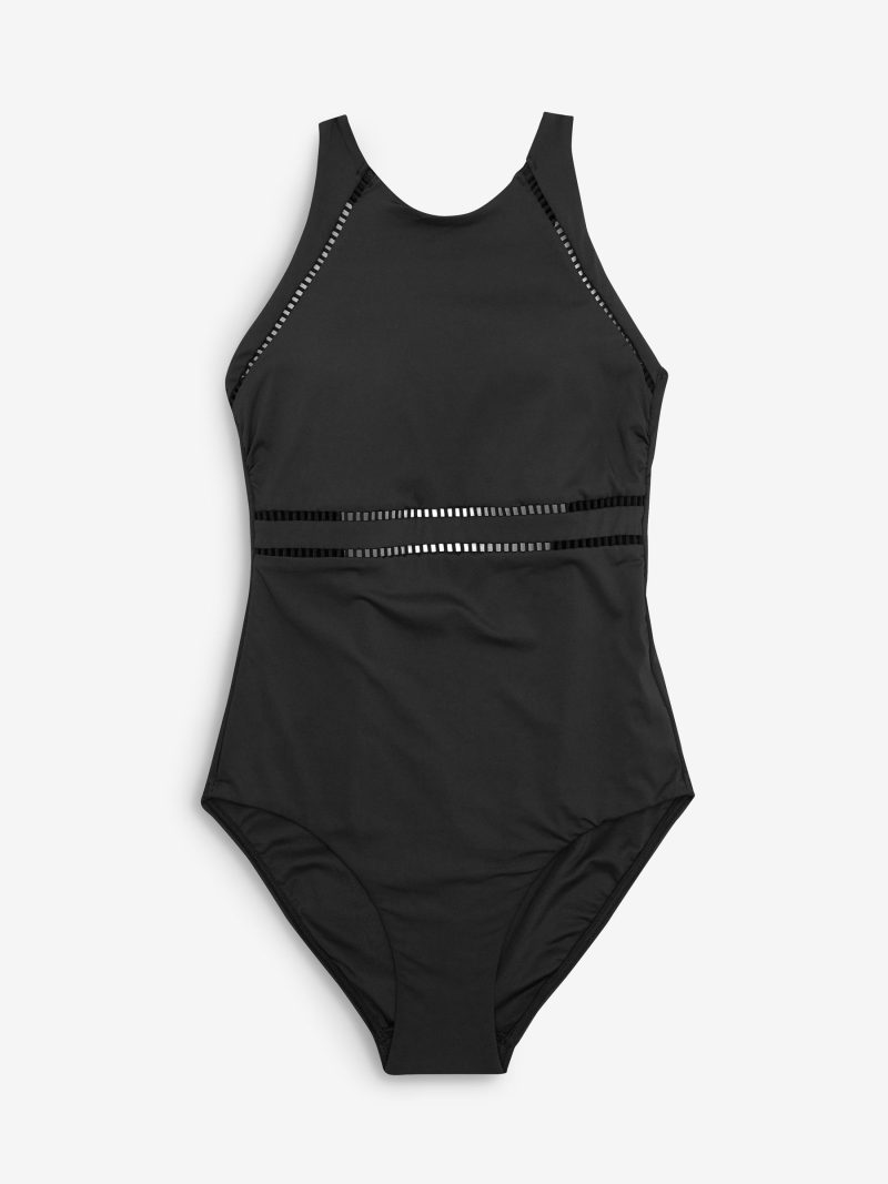 LXH82345 Black High Neck Tummy Control Shaping Swimsuit - Image 2