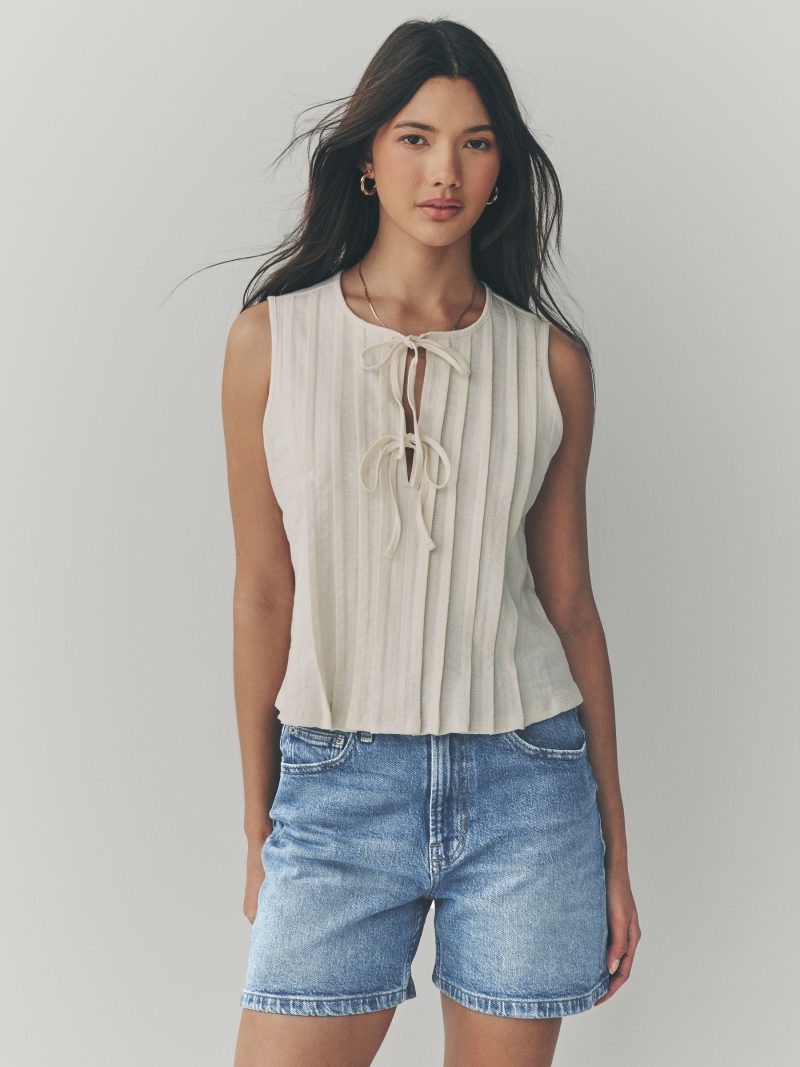 LXH82336 Mid Blue Denim Stretch Mom Shorts