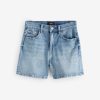 LXH82336 Mid Blue Denim Stretch Mom Shorts - Image 5