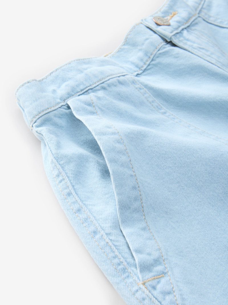 LXH82340 Bleach Utility Lightweight 100% Cotton Denim Shorts - Image 6