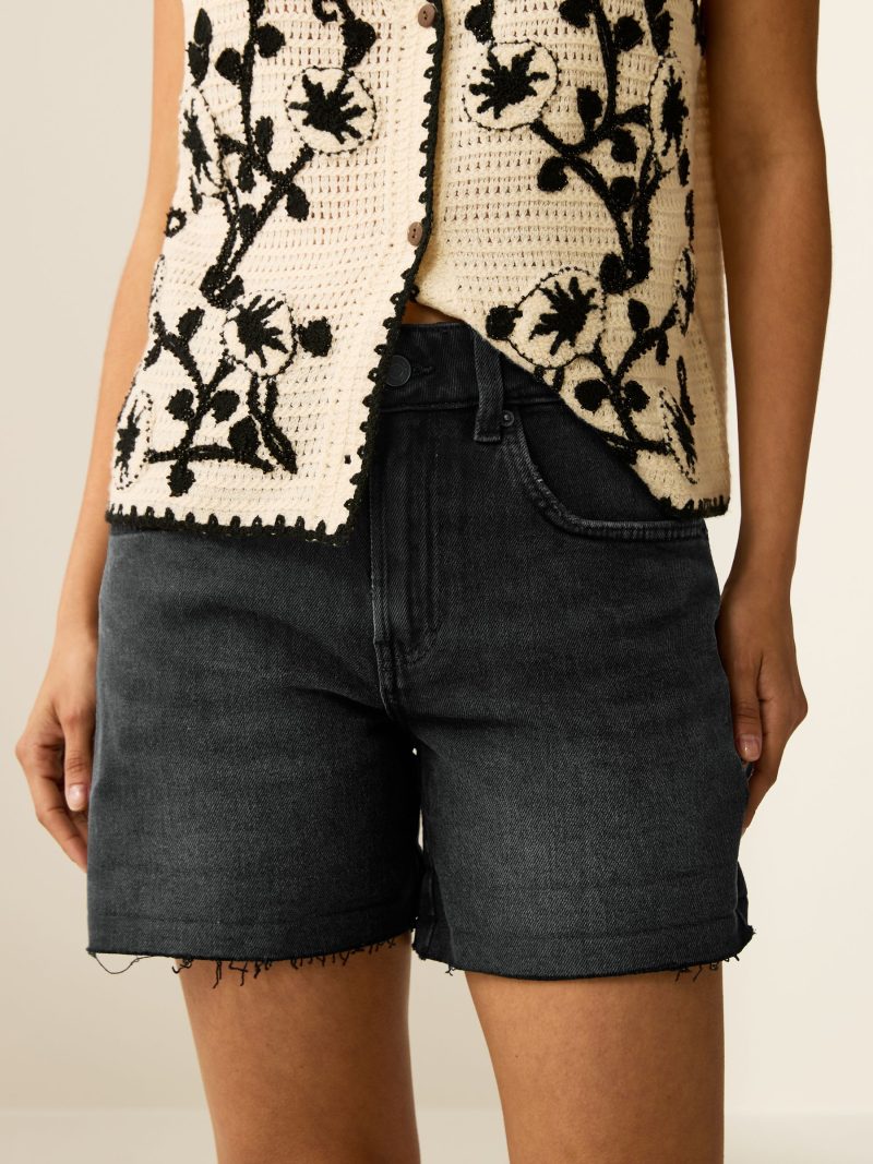 LXH82343 Black Denim Boy Shorts - Image 2