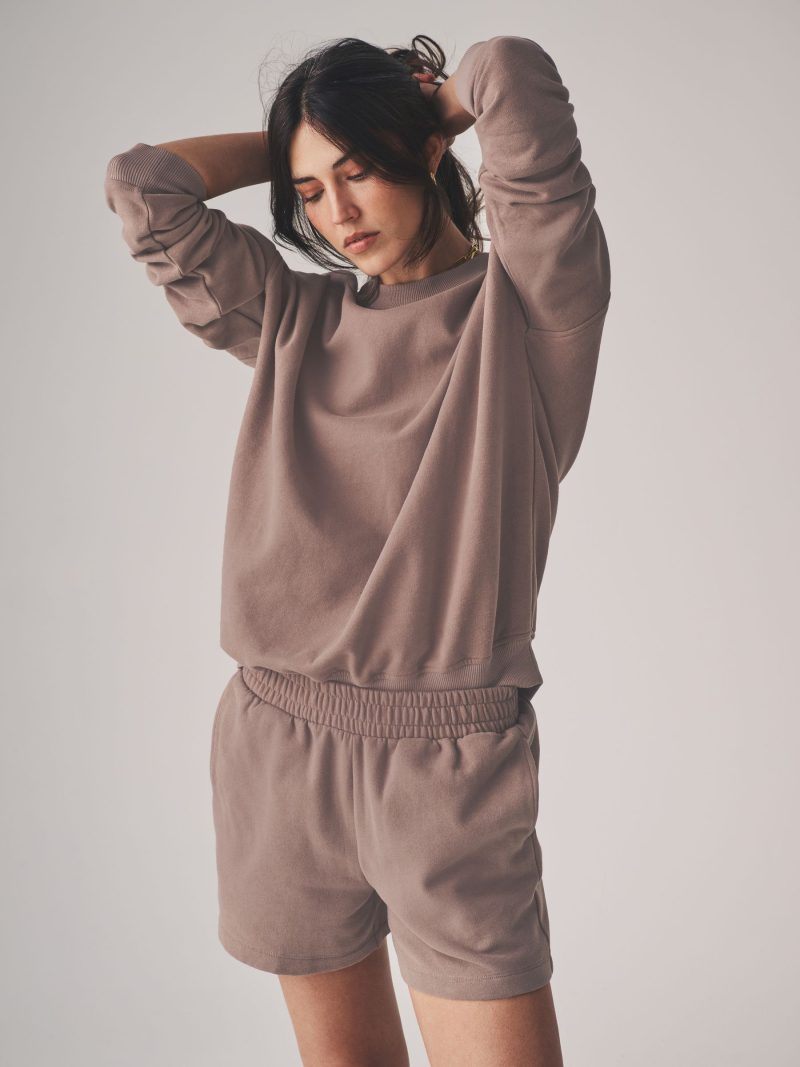 LXH82344 The Set Butter Yellow/Taupe Brown 2 Pack Relaxed Joggers Shorts - Image 4