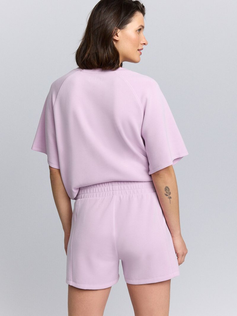 LXH82332 Pink Maternity Soft Touch Co-ord Shorts - Image 4