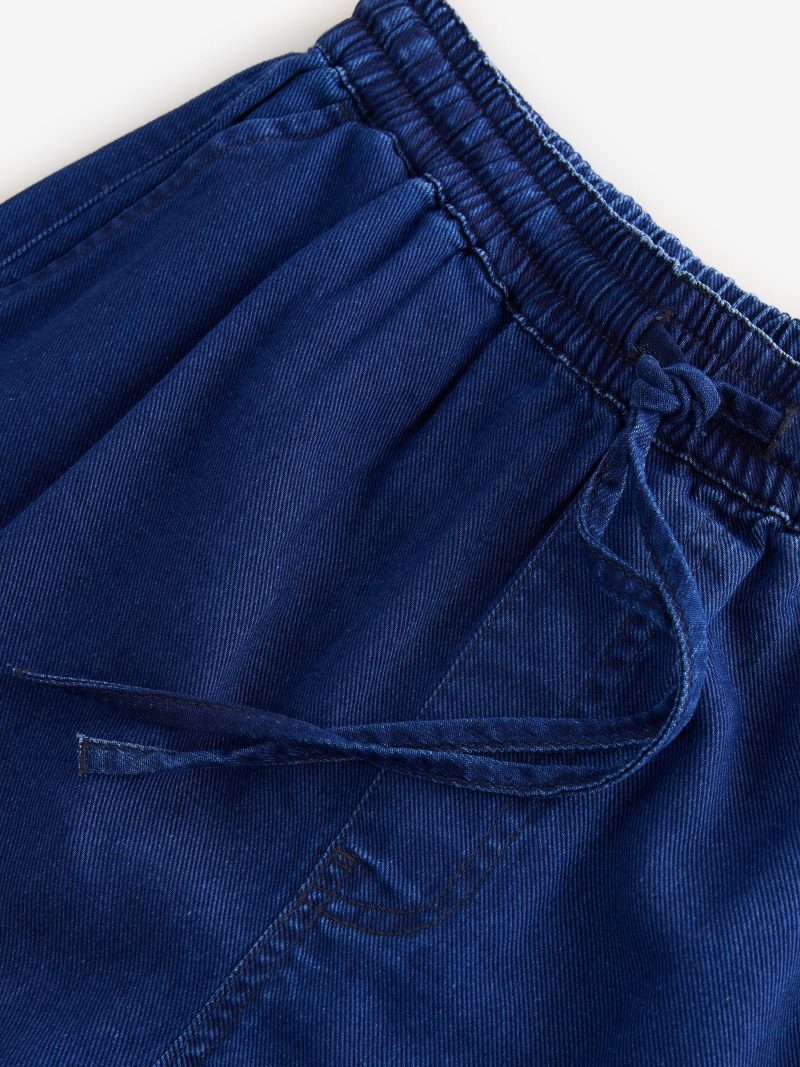 LXH82339 Dark Blue Lightweight Pull on 100% Cotton Shorts - Image 7