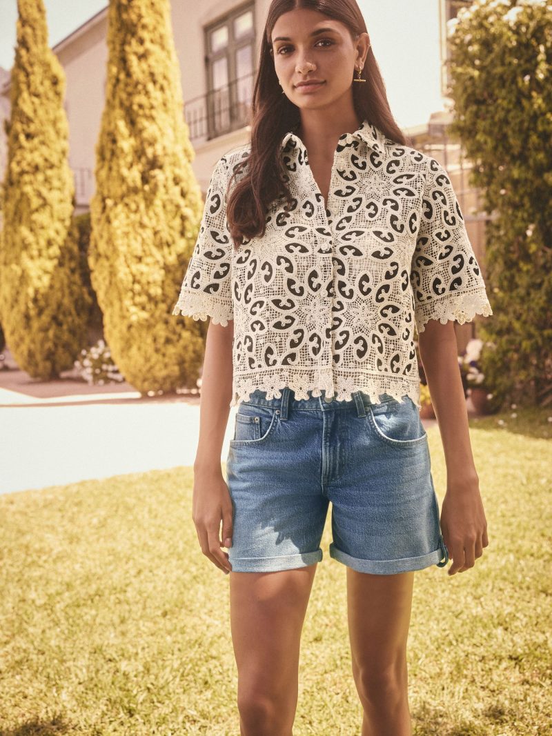 LXH82337 Mid Blue Denim Boy Shorts