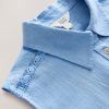 LXH82367 Light Blue Sleeveless Shirt With Linen - Image 6